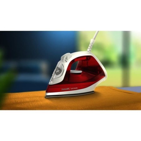 Fer a repasser - PHILIPS - DST2010/40 - Série 2000 - Débit de vapeur 25 g/min - 2000 W - Rouge