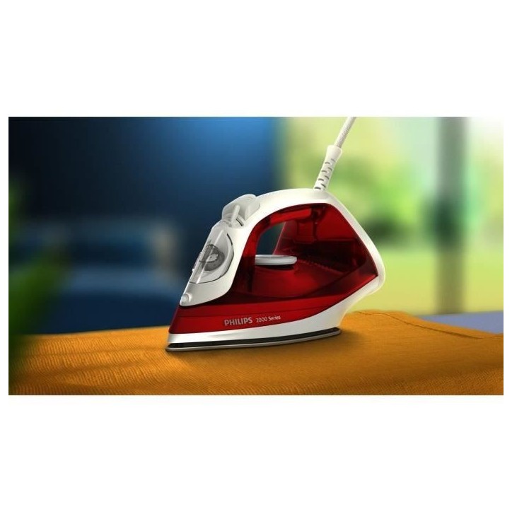 Fer a repasser - PHILIPS - DST2010/40 - Série 2000 - Débit de vapeur 25 g/min - 2000 W - Rouge Fer a repasser - PHILIPS - DST2010/40 - Série 2000 - Débit de vapeur 25 g/min - 2000 W - Rouge