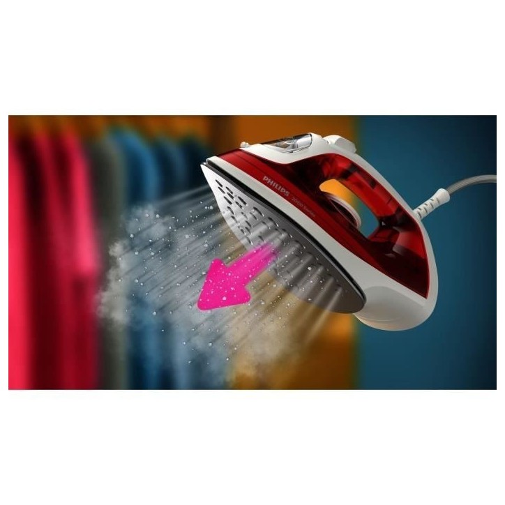 Fer a repasser - PHILIPS - DST2010/40 - Série 2000 - Débit de vapeur 25 g/min - 2000 W - Rouge Fer a repasser - PHILIPS - DST2010/40 - Série 2000 - Débit de vapeur 25 g/min - 2000 W - Rouge