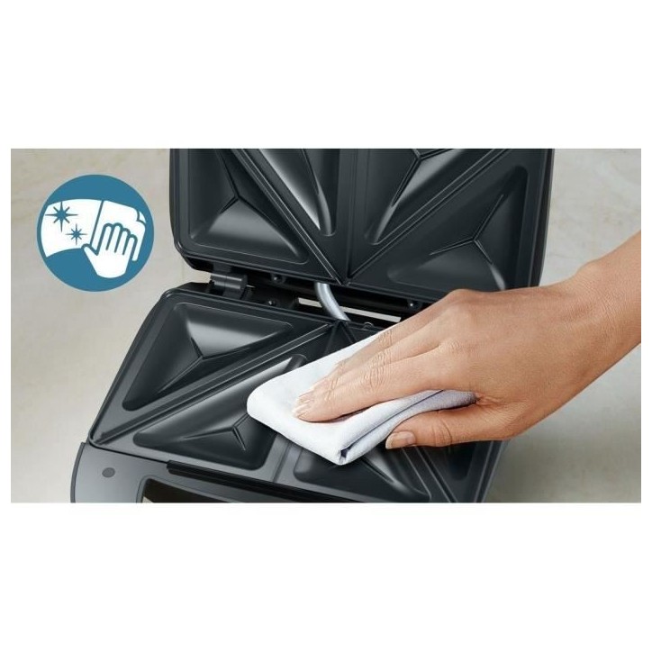 Appareil a croque-monsieur PHILIPS - HD2331/90 - Plaques triangulaires anti-adhésives - 750W Appareil a croque-monsieur PHILIPS - HD2331/90 - Plaques triangulaires anti-adhésives - 750W