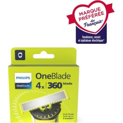 Lot de 4 lames de rechange - PHILIPS - QP440/50 - Oneblade 360
