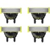 Lot de 4 lames de rechange - PHILIPS - QP440/50 - Oneblade 360