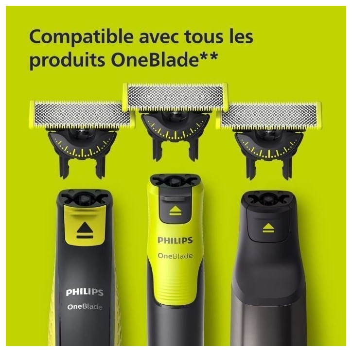 Lot de 4 lames de rechange - PHILIPS - QP440/50 - Oneblade 360