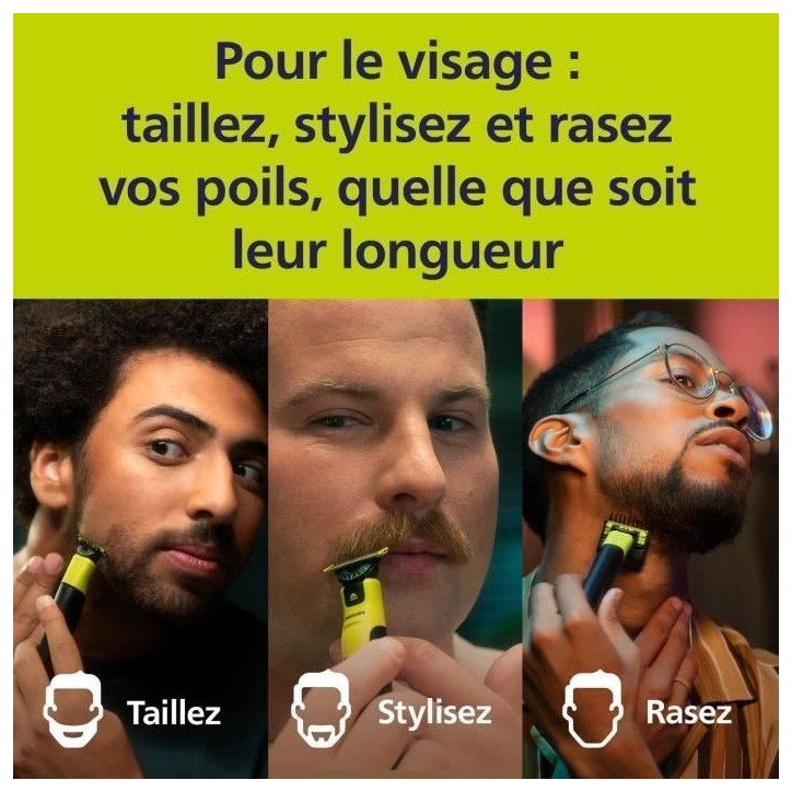 Lot de 4 lames de rechange - PHILIPS - QP440/50 - Oneblade 360