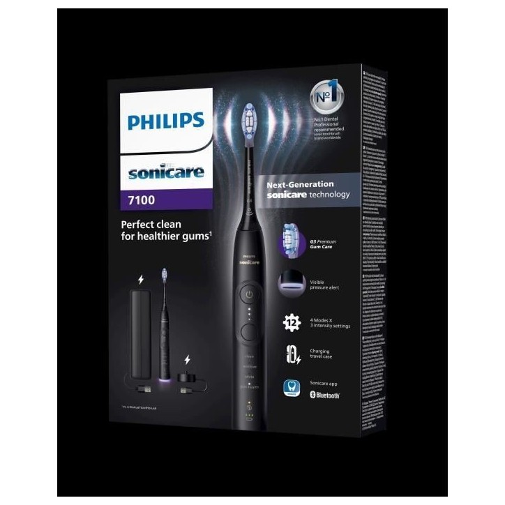Brosse a dents - PHILIPS - HX7421/01 - Sonicare - Serie 7100 - Noir - Eléctrique Brosse a dents - PHILIPS - HX7421/01 - Sonicare - Serie 7100 - Noir - Eléctrique