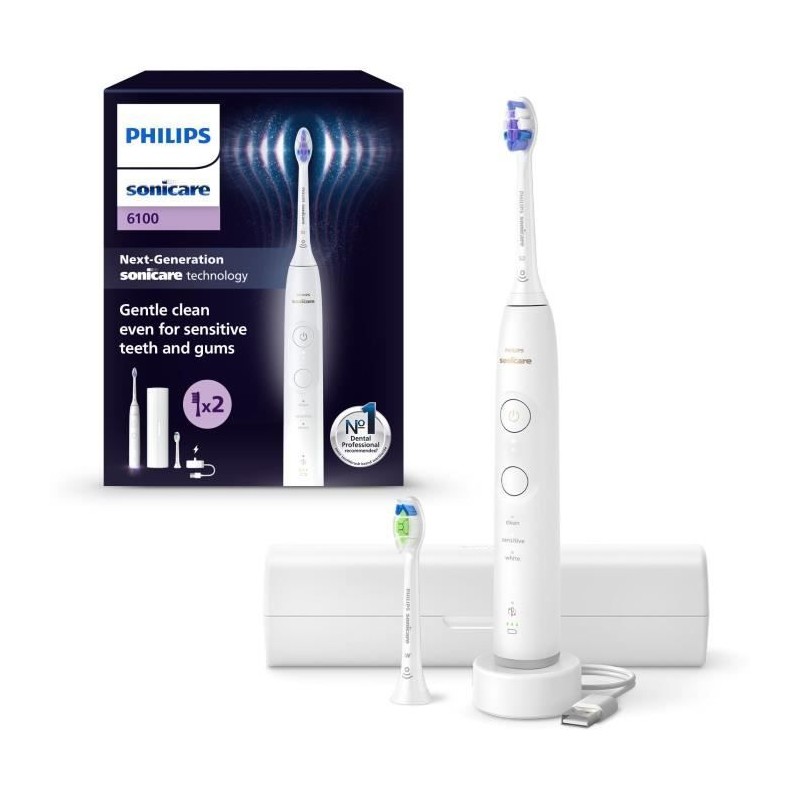 Brosse a dents - PHILIPS - HX7410/02 - Sonicare - Serie 6500 - Blanc - Brosse a dents - PHILIPS - HX7410/02 - Sonicare - Serie 6500 - Blanc -