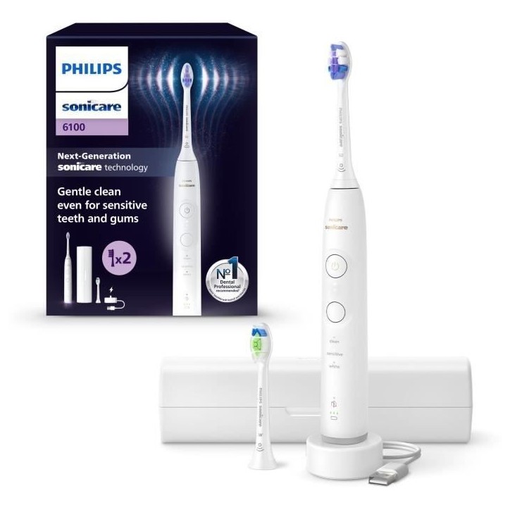 Brosse a dents - PHILIPS - HX7410/02 - Sonicare - Serie 6500 - Blanc - Eléctrique Brosse a dents - PHILIPS - HX7410/02 - Sonicare - Serie 6500 - Blanc - Eléctrique