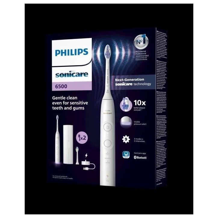 Brosse a dents - PHILIPS - HX7410/02 - Sonicare - Serie 6500 - Blanc - Eléctrique Brosse a dents - PHILIPS - HX7410/02 - Sonicare - Serie 6500 - Blanc - Eléctrique
