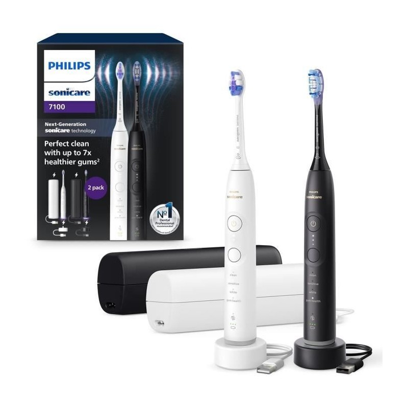 Brosse a dents - PHILIPS - HX7429/02 - Sonicare - Double manche Serie