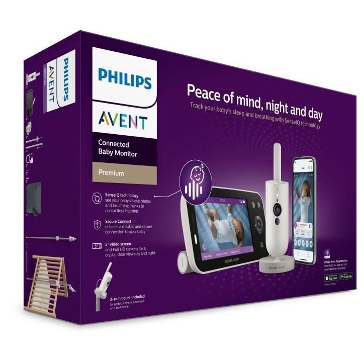 Ecoute-bébé vidéo - PHILIPS AVENT - Premium connecté - SCD971/26