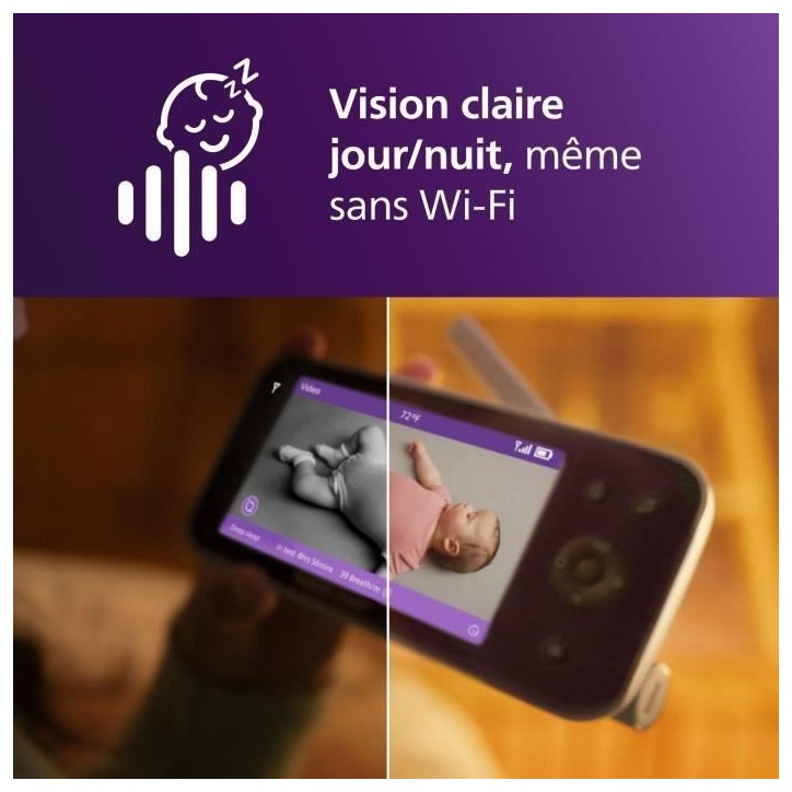 Ecoute-bébé vidéo - PHILIPS AVENT - Premium connecté - SCD971/26