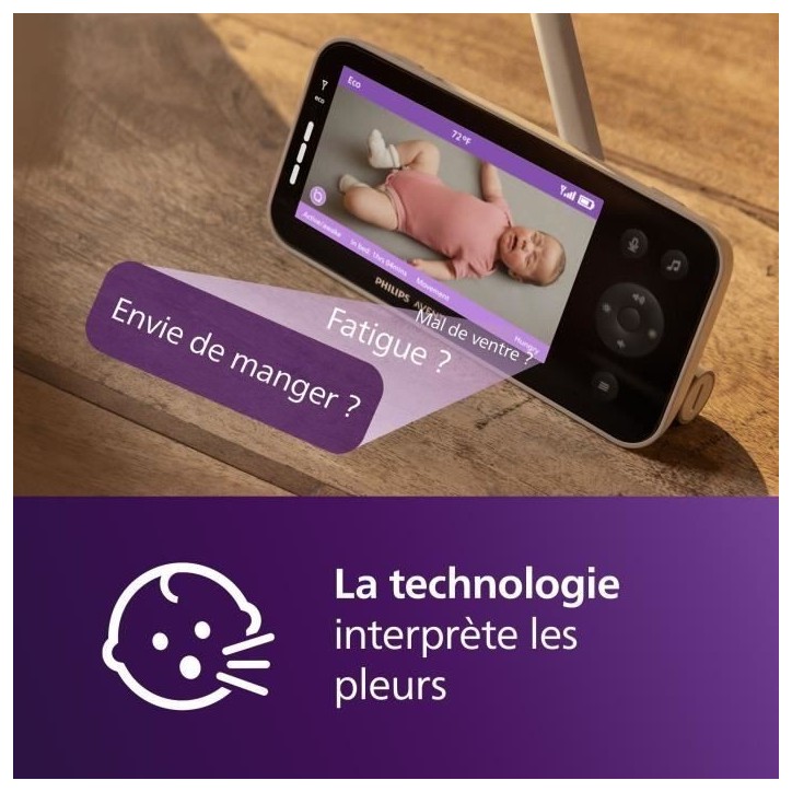 Ecoute-bébé vidéo - PHILIPS AVENT - Premium connecté - SCD971/26