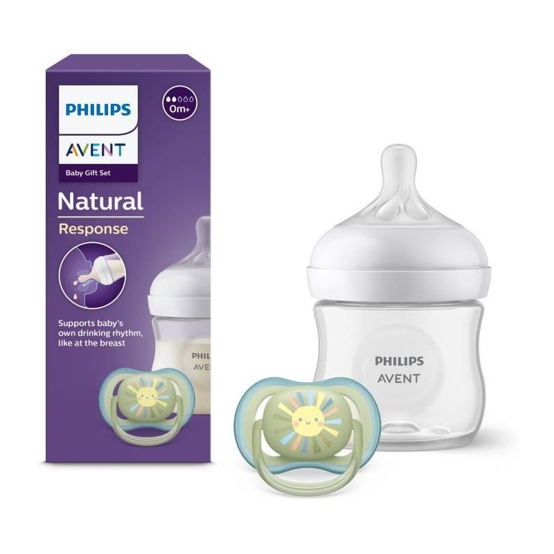 Coffret découverte - PHILIPS AVENT - Natural 3.0 - Biberon 125ml + Su Coffret découverte - PHILIPS AVENT - Natural 3.0 - Biberon 125ml + Su