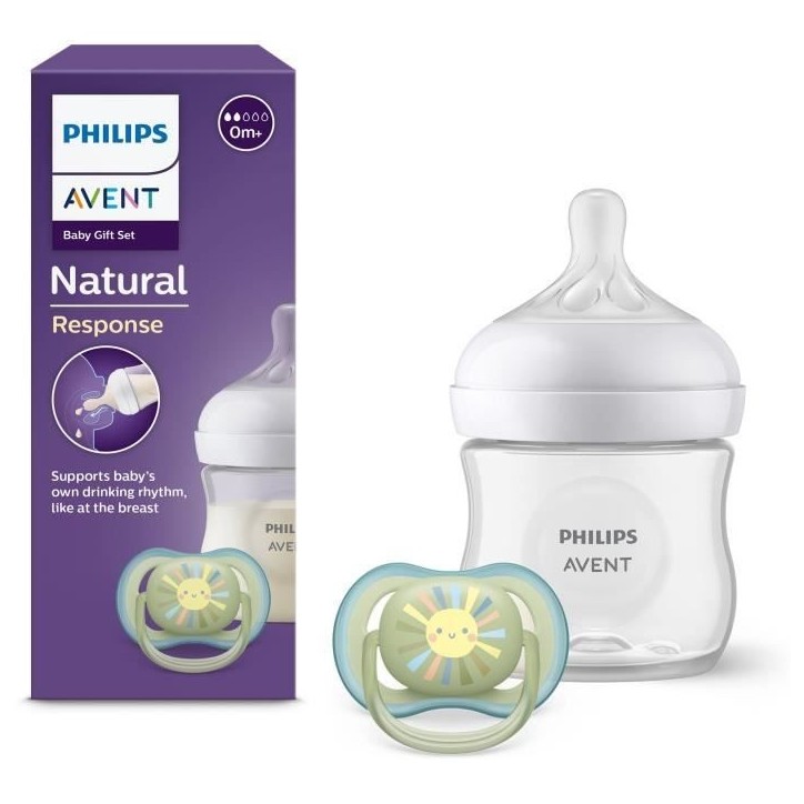 Coffret découverte - PHILIPS AVENT - Natural 3.0 - Biberon 125ml + Sucette Ultra Air 0-6M