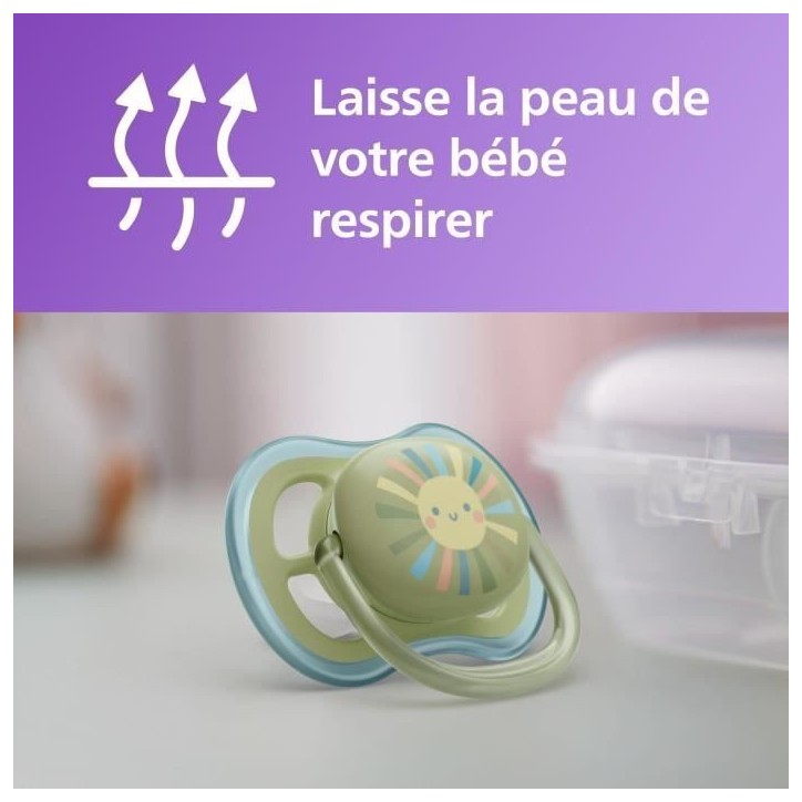 Coffret découverte - PHILIPS AVENT - Natural 3.0 - Biberon 125ml + Sucette Ultra Air 0-6M