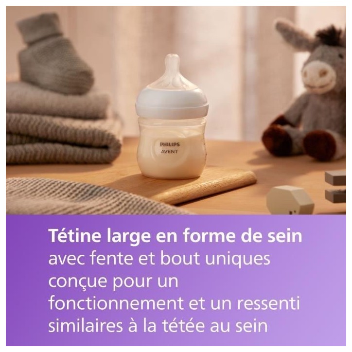 Coffret découverte - PHILIPS AVENT - Natural 3.0 - Biberon 125ml + Sucette Ultra Air 0-6M