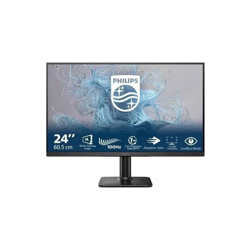 Ecran PC - PHILIPS - 24 - FHD - 100Hz - Dalle VA - 1ms - 24E2N1100LB