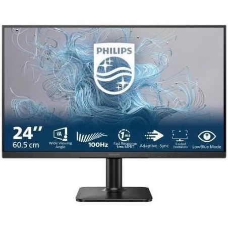 Ecran PC - PHILIPS - 24 - FHD - 100Hz - Dalle VA - 1ms - 24E2N1100LB