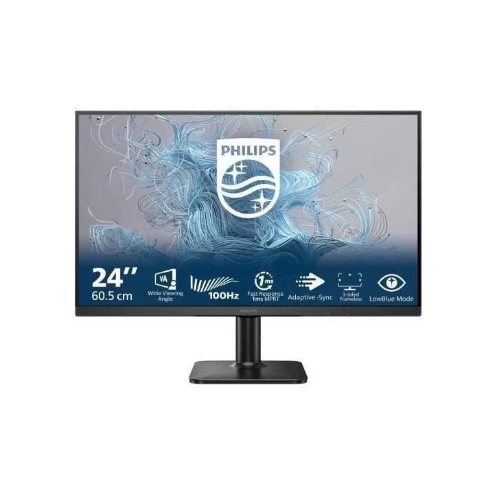 Ecran PC - PHILIPS - 24 - FHD - 100Hz - Dalle VA - 1ms - 24E2N1100LB