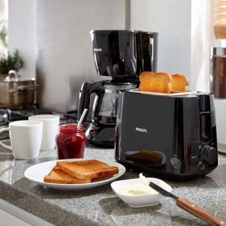 Grille-pain - PHILIPS - HD2581/90 - 2 fentes larges - Noir