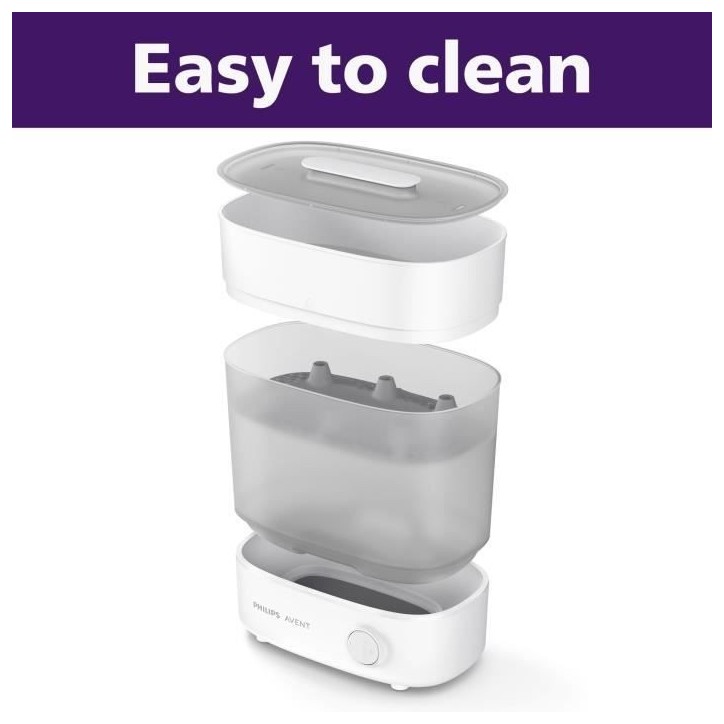 Stérilisateur - PHILIPS AVENT - Vapeur 4 en 1 - Blanc - Stérilise en 6 min - Assure 24h de stérilisation