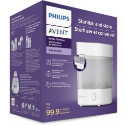 Stérilisateur - PHILIPS AVENT - Vapeur 4 en 1 - Blanc - Stérilise en