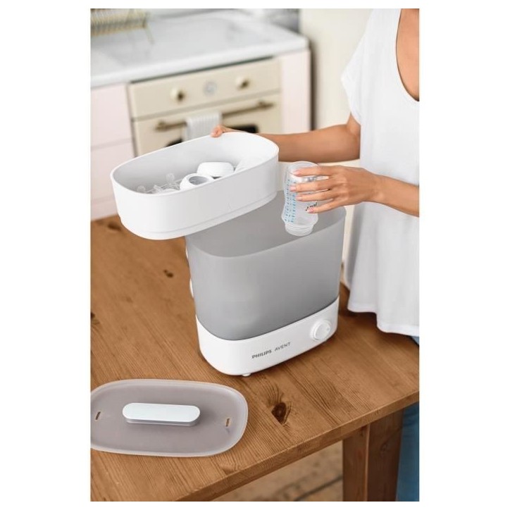 Stérilisateur - PHILIPS AVENT - Vapeur 4 en 1 - Blanc - Stérilise en 6 min - Assure 24h de stérilisation