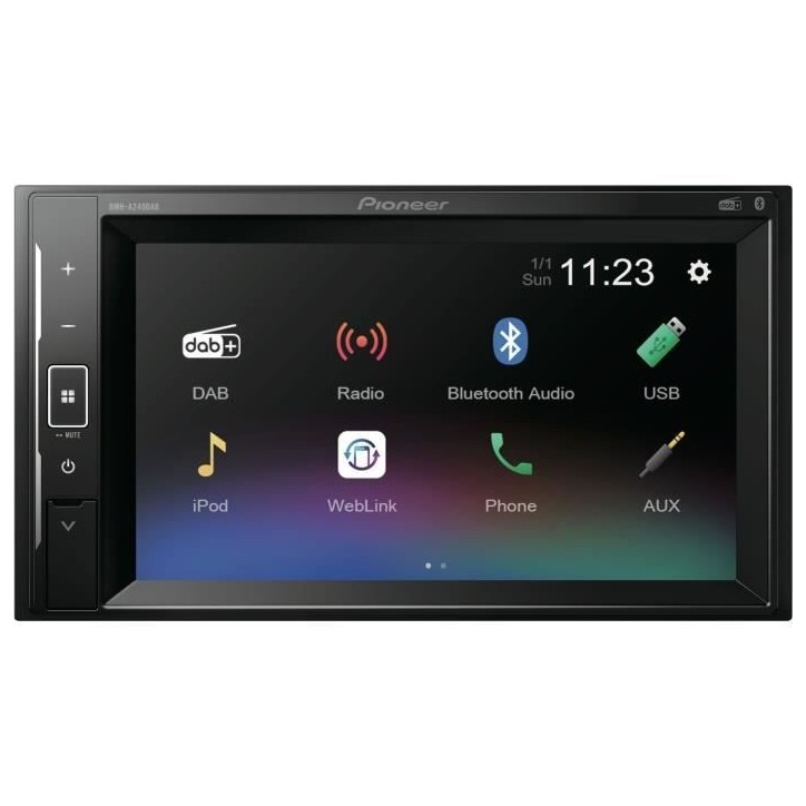 Autoradio multimédia - PIONEER - Ecran 6,2- 2DIN - DAB - USB - Entrée caméra de recul Autoradio multimédia - PIONEER - Ecran 6,2- 2DIN - DAB - USB - Entrée caméra de recul