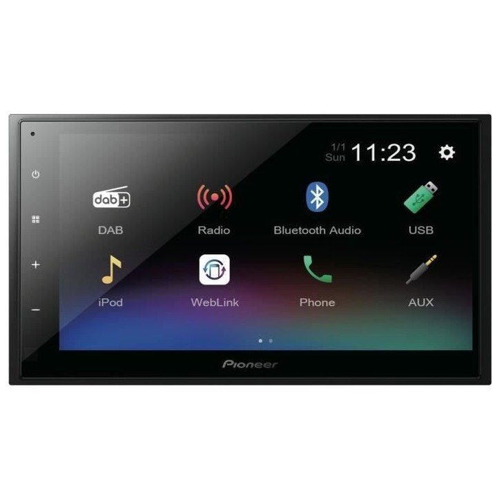 Autoradio multimédia - PIONEER - Ecran capacitif 6,8- 2DIN - DAB - USB - Entrée caméra de recul Autoradio multimédia - PIONEER - Ecran capacitif 6,8- 2DIN - DAB - USB - Entrée caméra de recul