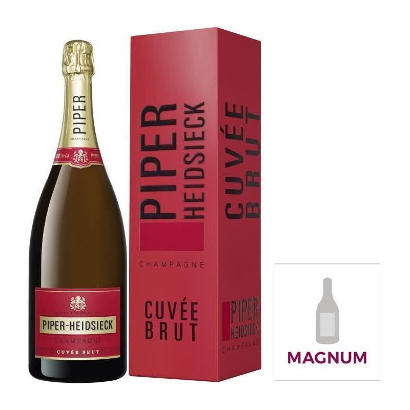 Champagne Piper Heidsieck Brut avec étui - Magnum 1,5L Champagne Piper Heidsieck Brut avec étui - Magnum 1,5L