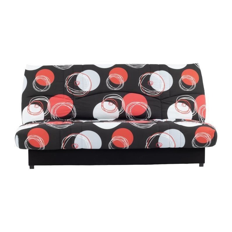 Banquette clic-clac - 3 places - Planete Noir - 190 x 90 x 92 cm - PIX Banquette clic-clac - 3 places - Planete Noir - 190 x 90 x 92 cm - PIX