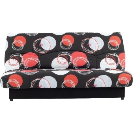 Banquette clic-clac - 3 places - Planete Noir - 190 x 90 x 92 cm - PIX