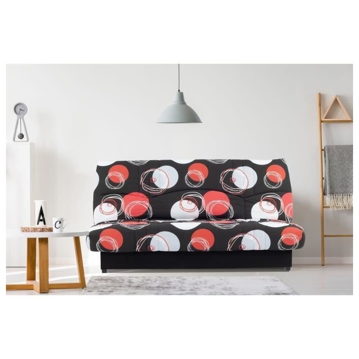 Banquette clic-clac - 3 places - Planete Noir - 190 x 90 x 92 cm - PIXIE Banquette clic-clac - 3 places - Planete Noir - 190 x 90 x 92 cm - PIXIE