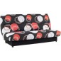 Banquette clic-clac - 3 places - Planete Noir - 190 x 90 x 92 cm - PIXIE
