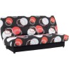 Banquette clic-clac - 3 places - Planete Noir - 190 x 90 x 92 cm - PIX