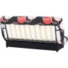 Banquette clic-clac - 3 places - Planete Noir - 190 x 90 x 92 cm - PIX