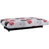 Banquette clic-clac - 3 places - Planete Gris - 190 x 90 x 92 cm - PIX