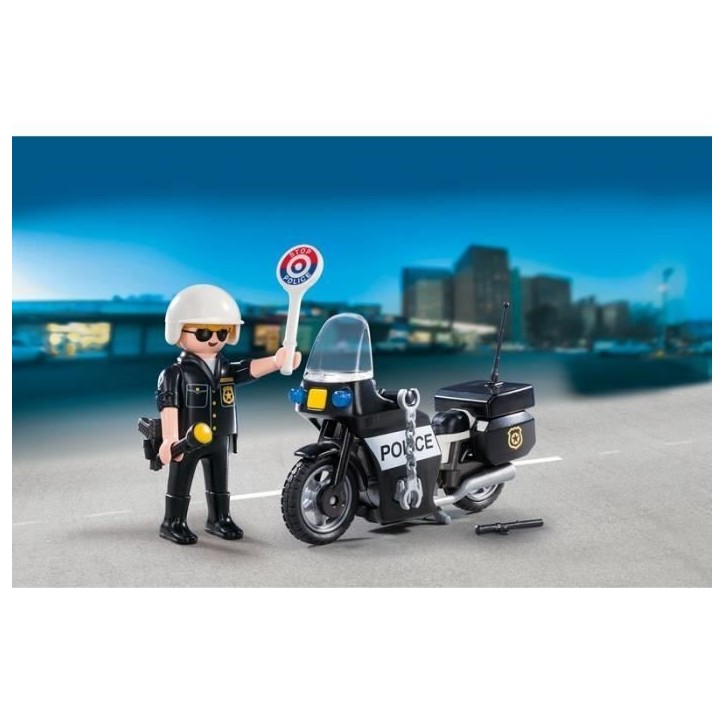 PLAYMOBIL - Valisette Motard de Police - Garçon - 13 éléments - A partir de 4 ans PLAYMOBIL - Valisette Motard de Police - Garçon - 13 éléments - A partir de 4 ans