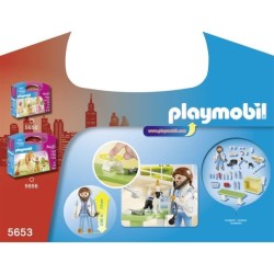 PLAYMOBIL 5653 Valisette Vétérinaire, City Life, Soin des animaux, J