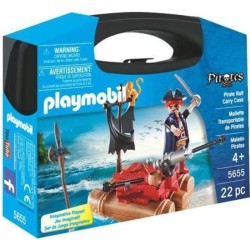 PLAYMOBIL 5655 Valisette Pirate, Canon et projectiles, 22 pieces, A pa