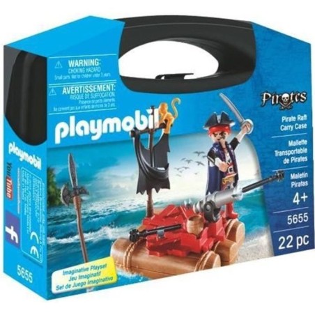 PLAYMOBIL 5655 Valisette Pirate, Canon et projectiles, 22 pieces, A pa
