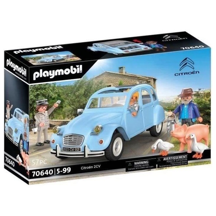 PLAYMOBIL 70640 Citroën 2 CV, Classic Cars, Voiture de collection, Adulte,3 personnages