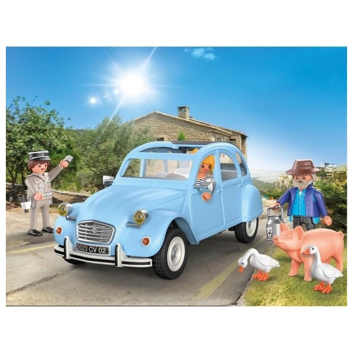 PLAYMOBIL 70640 Citroën 2 CV, Classic Cars, Voiture de collection, Adulte,3 personnages