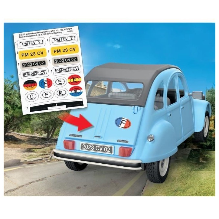 PLAYMOBIL 70640 Citroën 2 CV, Classic Cars, Voiture de collection, Adulte,3 personnages