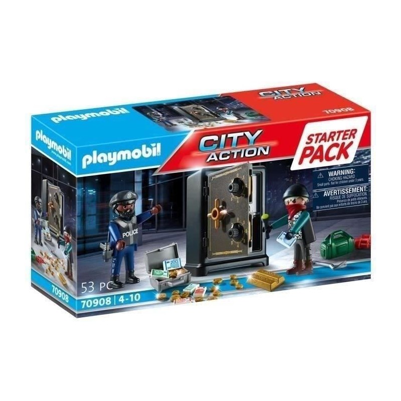 PLAYMOBIL 70908 Starter Pack Policier cambrioleur de coffre-fort, les PLAYMOBIL 70908 Starter Pack Policier cambrioleur de coffre-fort, les