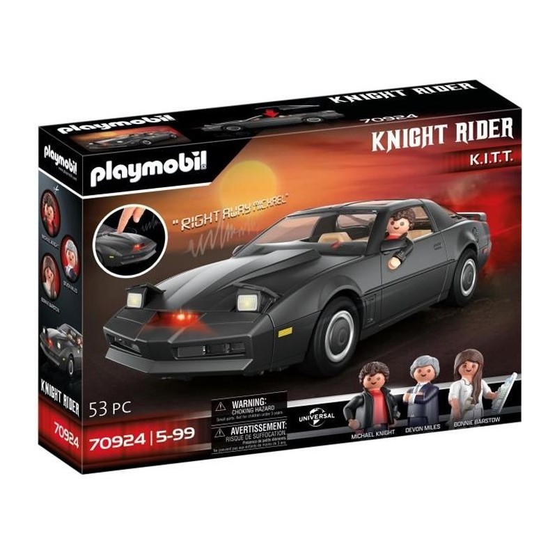 PLAYMOBIL 70924 K2000, The Knight Rider K.I.T.T, Classic Cars, Voiture PLAYMOBIL 70924 K2000, The Knight Rider K.I.T.T, Classic Cars, Voiture