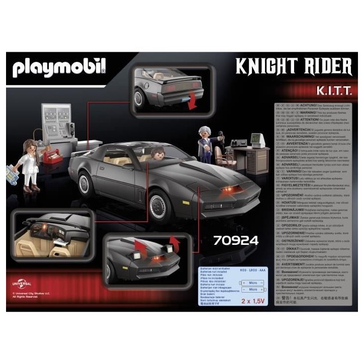 PLAYMOBIL 70924 K2000, The Knight Rider K.I.T.T, Classic Cars, Voiture de collection, Adulte PLAYMOBIL 70924 K2000, The Knight Rider K.I.T.T, Classic Cars, Voiture de collection, Adulte