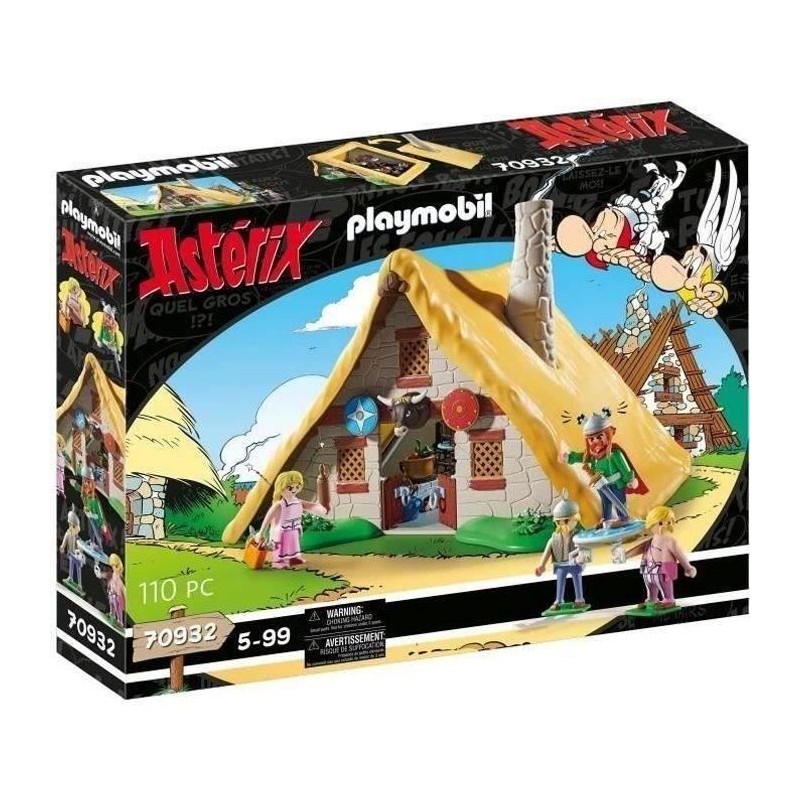 PLAYMOBIL 70932 Astérix, La hutte d'Abraracourcix, Personnages, 110 p PLAYMOBIL 70932 Astérix, La hutte d'Abraracourcix, Personnages, 110 p
