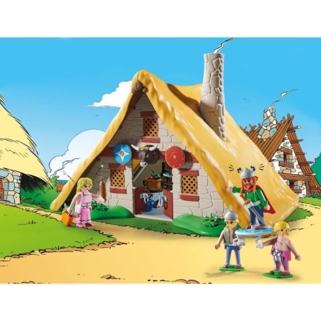 PLAYMOBIL 70932 Astérix, La hutte d'Abraracourcix, Personnages, 110 pieces, Des 5 ans