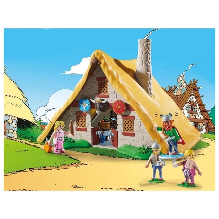 PLAYMOBIL 70932 Astérix, La hutte d'Abraracourcix, Personnages, 110 pieces, Des 5 ans PLAYMOBIL 70932 Astérix, La hutte d'Abraracourcix, Personnages, 110 pieces, Des 5 ans